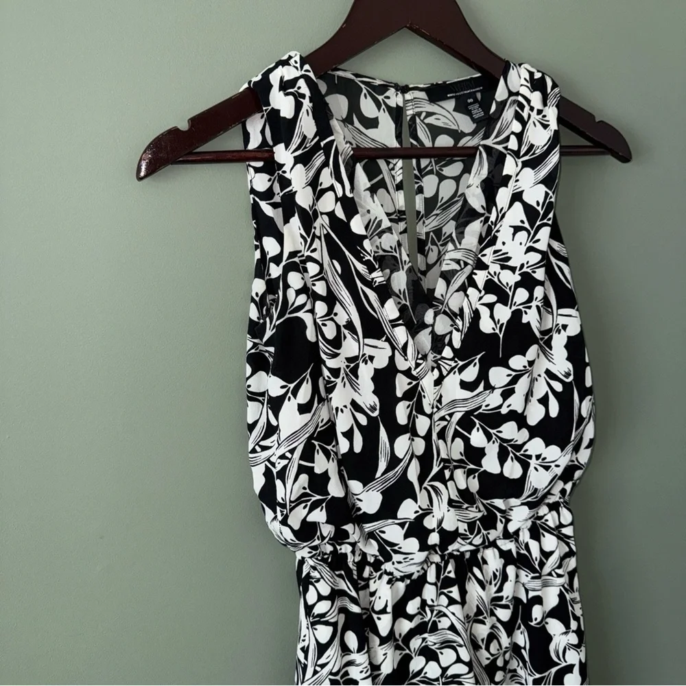 White House Black Market Floral Layered Sleeveless V-neck Mini Dress 00 - Picture 5 of 16
